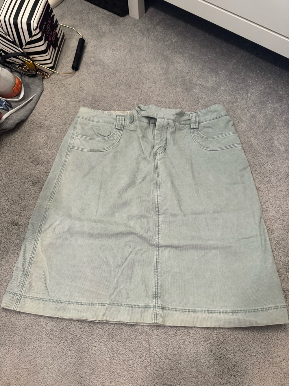 GAP Light Sage Midi A-Line Skirt